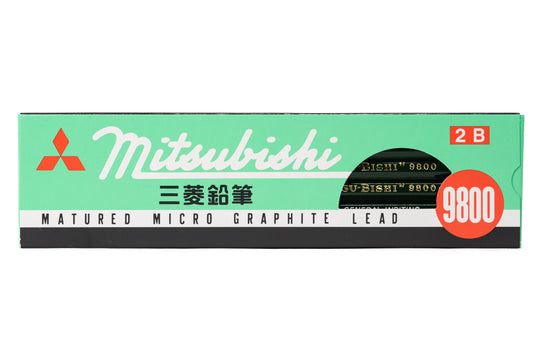 Mitsubishi Pencil Co. - Mitsubishi 9800 Pencil, 2B, Set of 12 - St. Louis Art Supply