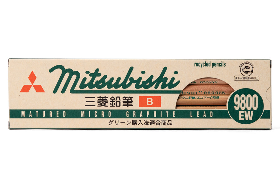 Mitsubishi Pencil Co. - Mitsubishi 9800EW Recycled Pencil, B, Set of 12 - St. Louis Art Supply