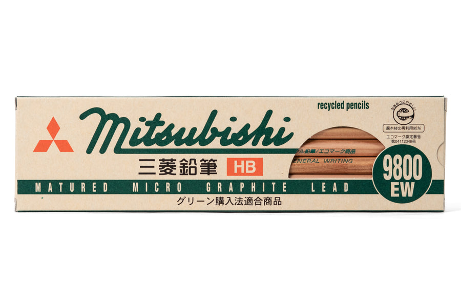 Mitsubishi Pencil Co. - Mitsubishi 9800EW Recycled Pencil, HB, Set of 12 - St. Louis Art Supply