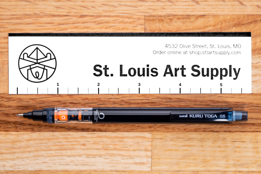 Uni Kuru Toga Mechanical Pencil, 0.5 mm, Black, Pipe Slide – St. Louis  Art Supply