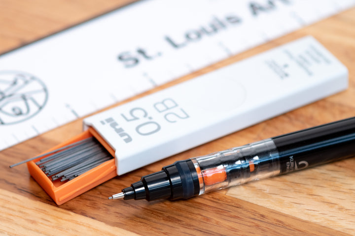 Mitsubishi Pencil Co. - Uni Kuru Toga Mechanical Pencil, 0.5 mm, Black, "Pipe Slide" - St. Louis Art Supply
