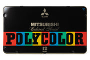 Mitsubishi Pencil Co. - Polycolor Colored Pencils, Set of 12 - St. Louis Art Supply