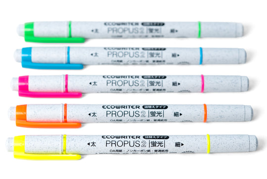 Mitsubishi Pencil Co. - Propus2 Ecowriter Highlighters - St. Louis Art Supply