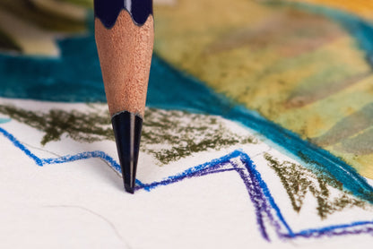 Uni Watercolor Pencils, #844 Light Cobalt Blue