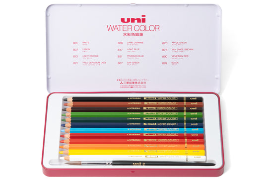 Mitsubishi Pencil Co. - Uni Watercolor Pencils, Set of 12 - St. Louis Art Supply