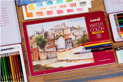 Mitsubishi Pencil Co. - Uni Watercolor Pencils, Set of 36 - St. Louis Art Supply