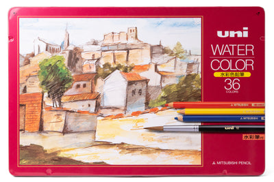Mitsubishi Pencil Co. - Uni Watercolor Pencils, Set of 36 - St. Louis Art Supply
