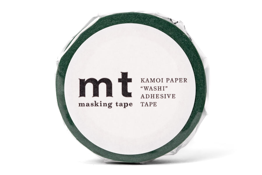 mt - mt Washi Tape, 15 mm, Solid Peacock Green - St. Louis Art Supply