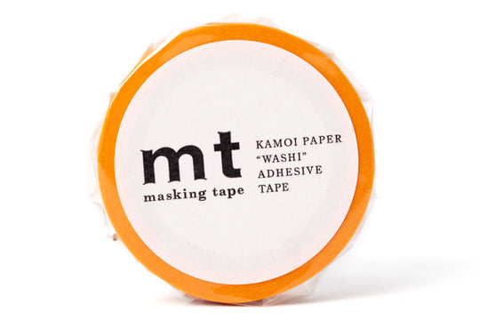 mt - mt Washi Tape, 15 mm, Solid Sunflower Orange - St. Louis Art Supply