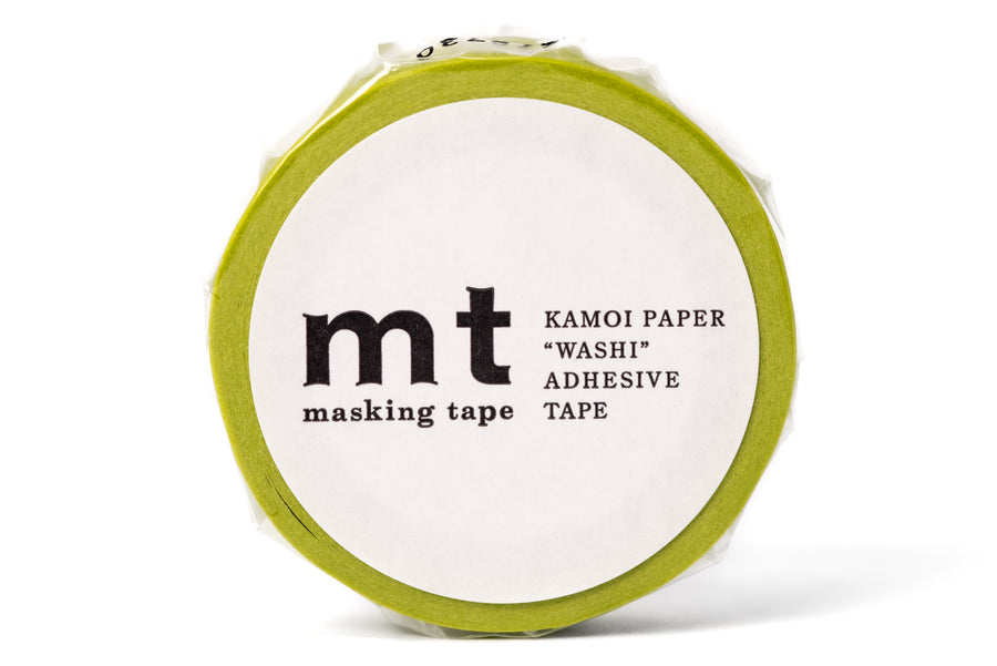 mt - mt Washi Tape, 15 mm, Solid Sapling Green - St. Louis Art Supply