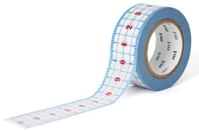 mt - mt Washi Tape, Ruler (Blue/White) - St. Louis Art Supply