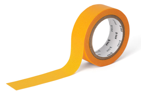 mt - mt Washi Tape, 15 mm, Solid Sunflower Orange - St. Louis Art Supply