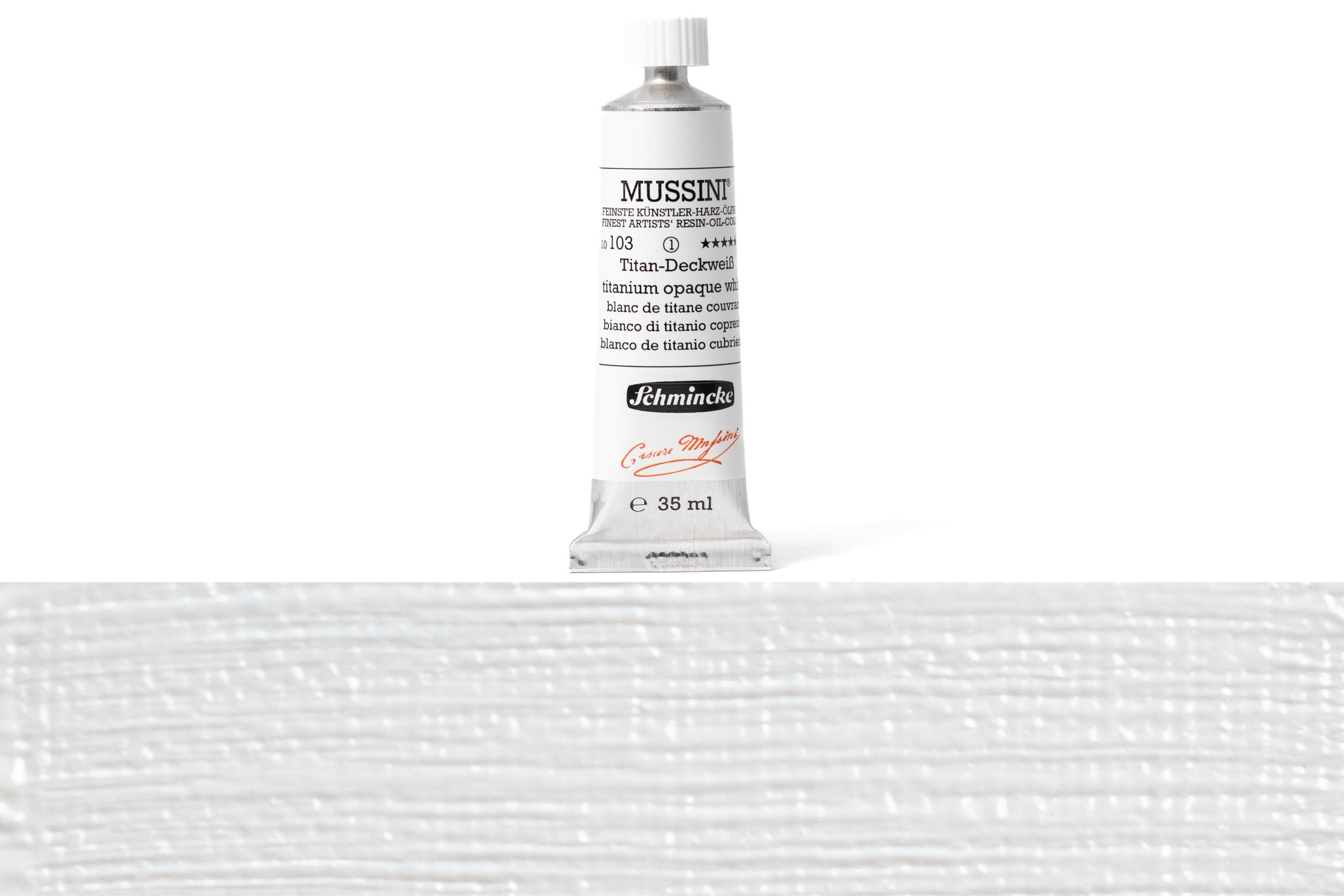 Schmincke - Mussini Oil Colors, 35 mL, #103 Titanium Opaque White - St. Louis Art Supply