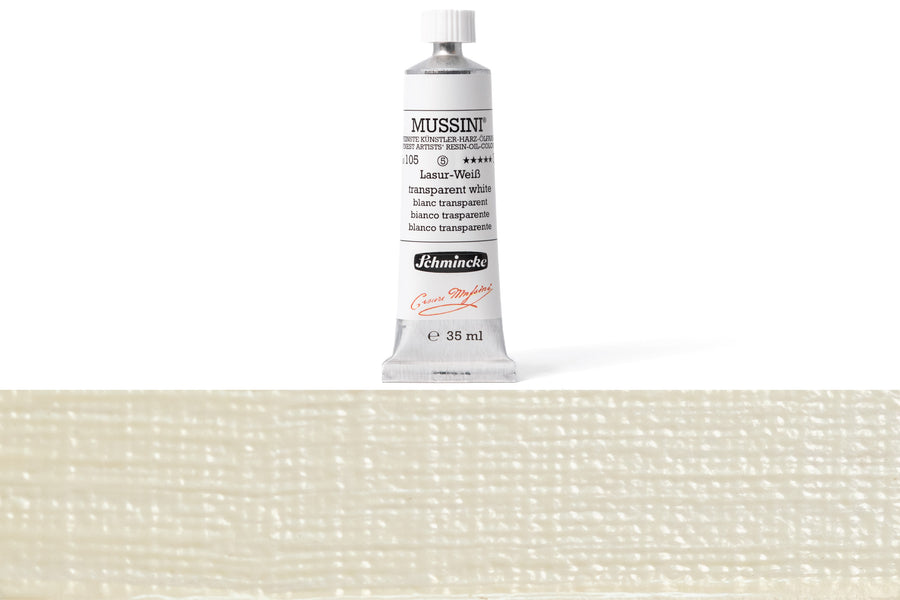 Schmincke - Mussini Oil Colors, 35 mL, #105 Transparent White - St. Louis Art Supply