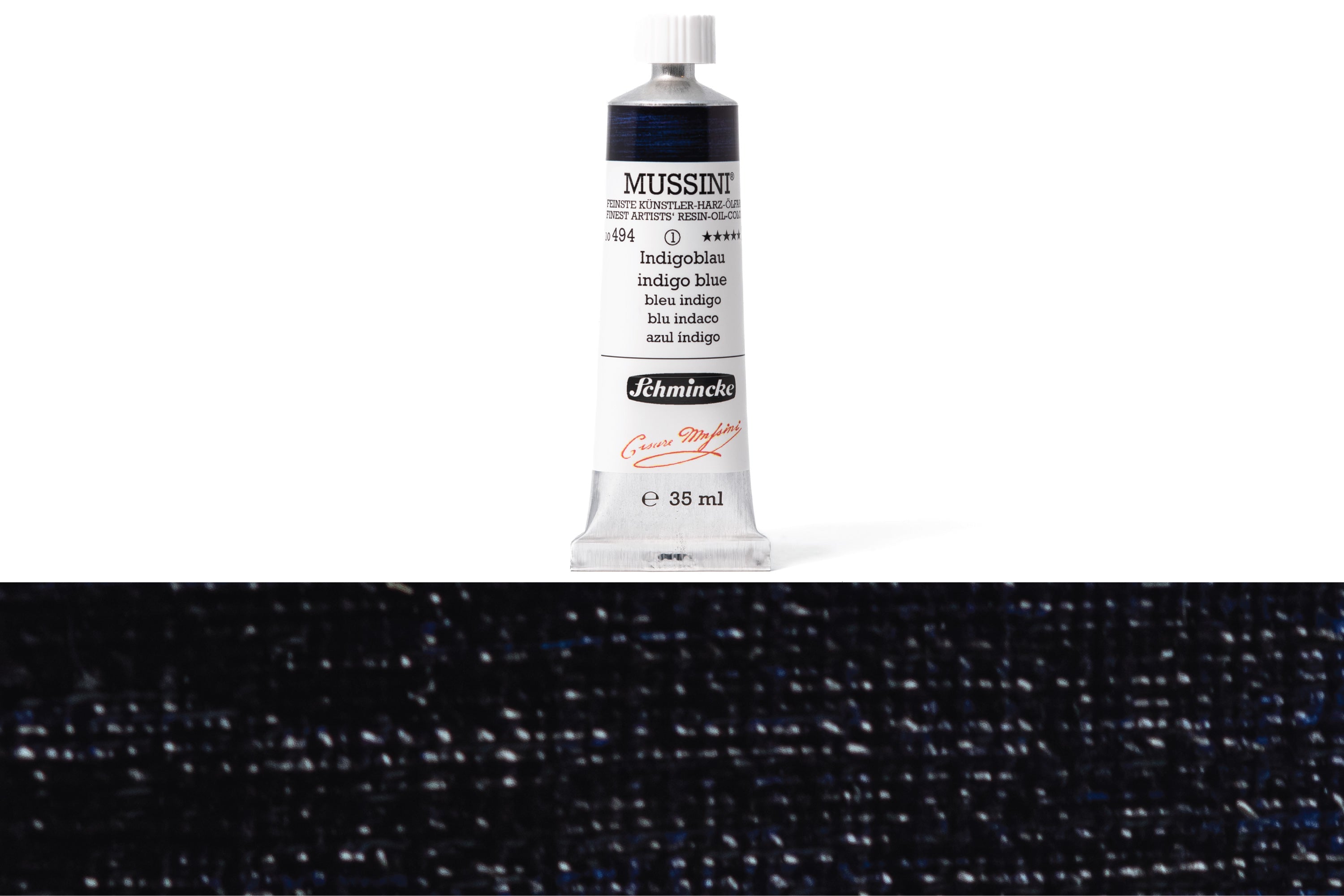 Schmincke - Mussini Oil Colors, 35 mL, #494 Indigo Blue - St. Louis Art Supply