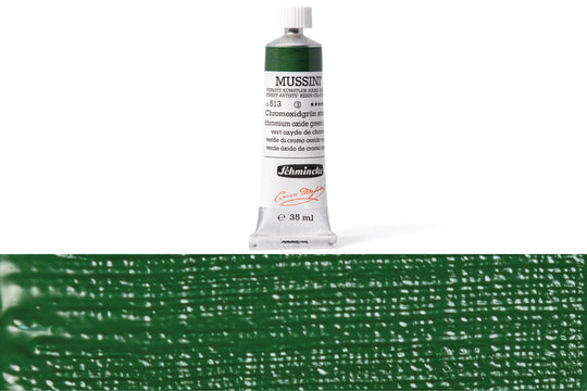 Schmincke - Mussini Oil Colors, 35 mL, #513 Chromium Oxide Green Deep - St. Louis Art Supply