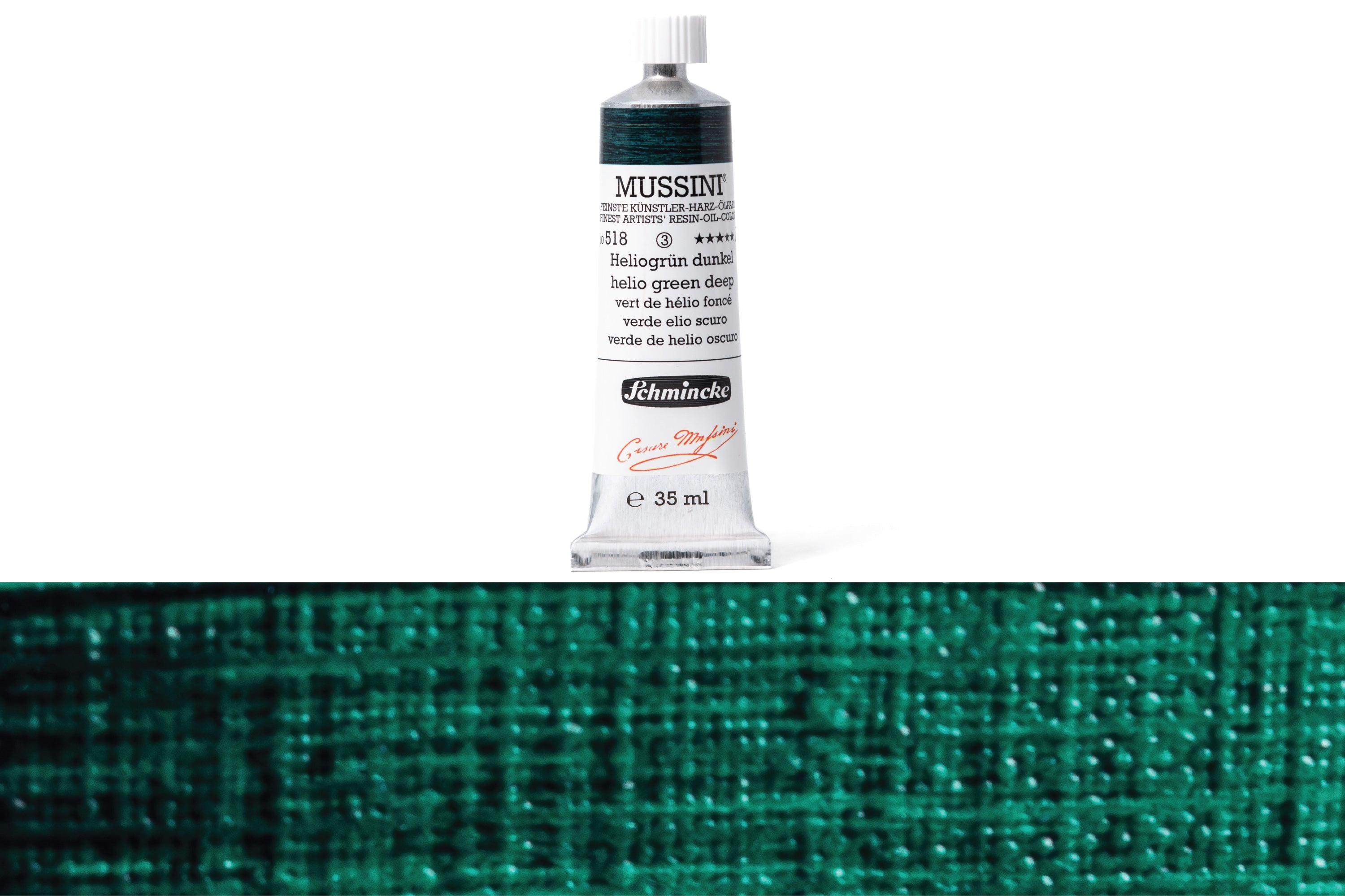 Schmincke - Mussini Oil Colors, 35 mL, #518 Helio Green Deep - St. Louis Art Supply