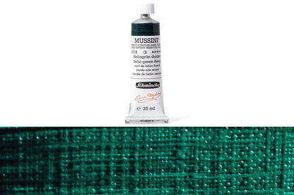 Schmincke - Mussini Oil Colors, 35 mL, #518 Helio Green Deep - St. Louis Art Supply