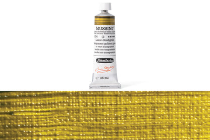 Schmincke - Mussini Oil Colors, 35 mL, #534 Transparent Golden Green - St. Louis Art Supply