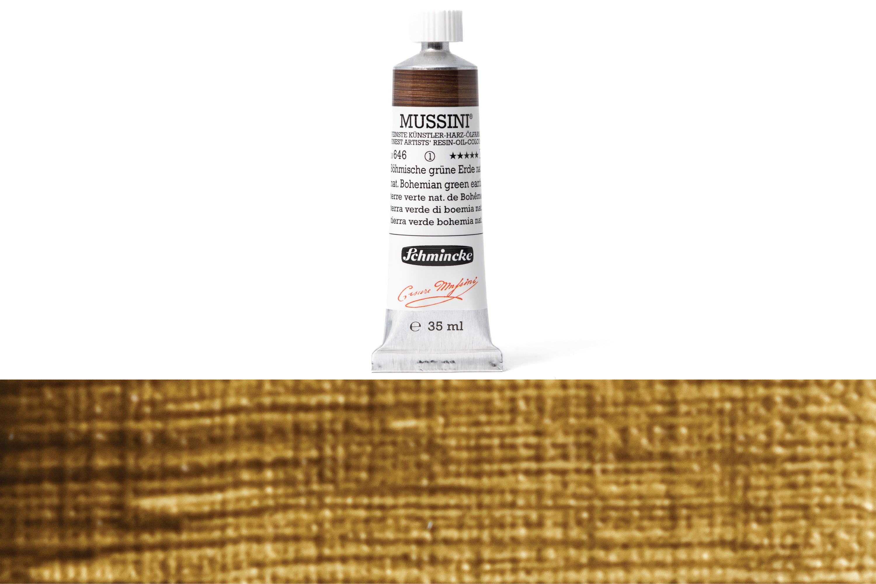Schmincke - Mussini Oil Colors, 35 mL, #646 Natural Bohemian Green Earth - St. Louis Art Supply