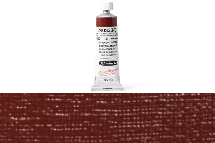 Schmincke - Mussini Oil Colors, 35 mL, #647 Pompeiian Red - St. Louis Art Supply