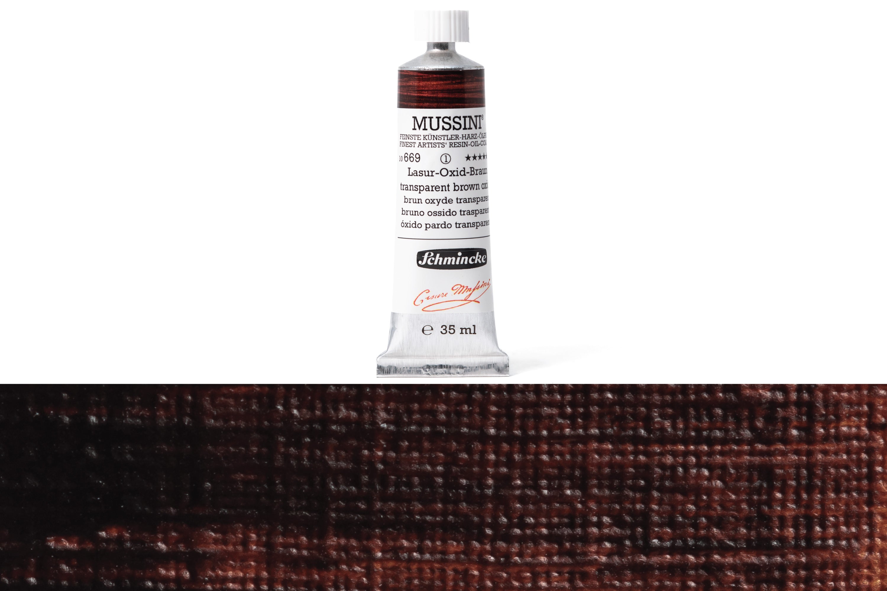 Schmincke - Mussini Oil Colors, 35 mL, #669 Transparent Brown Oxide - St. Louis Art Supply