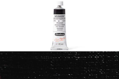 Schmincke - Mussini Oil Colors, 35 mL, #779 Atrament Black - St. Louis Art Supply
