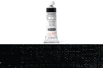 Schmincke - Mussini Oil Colors, 35 mL, #780 Ivory Black - St. Louis Art Supply