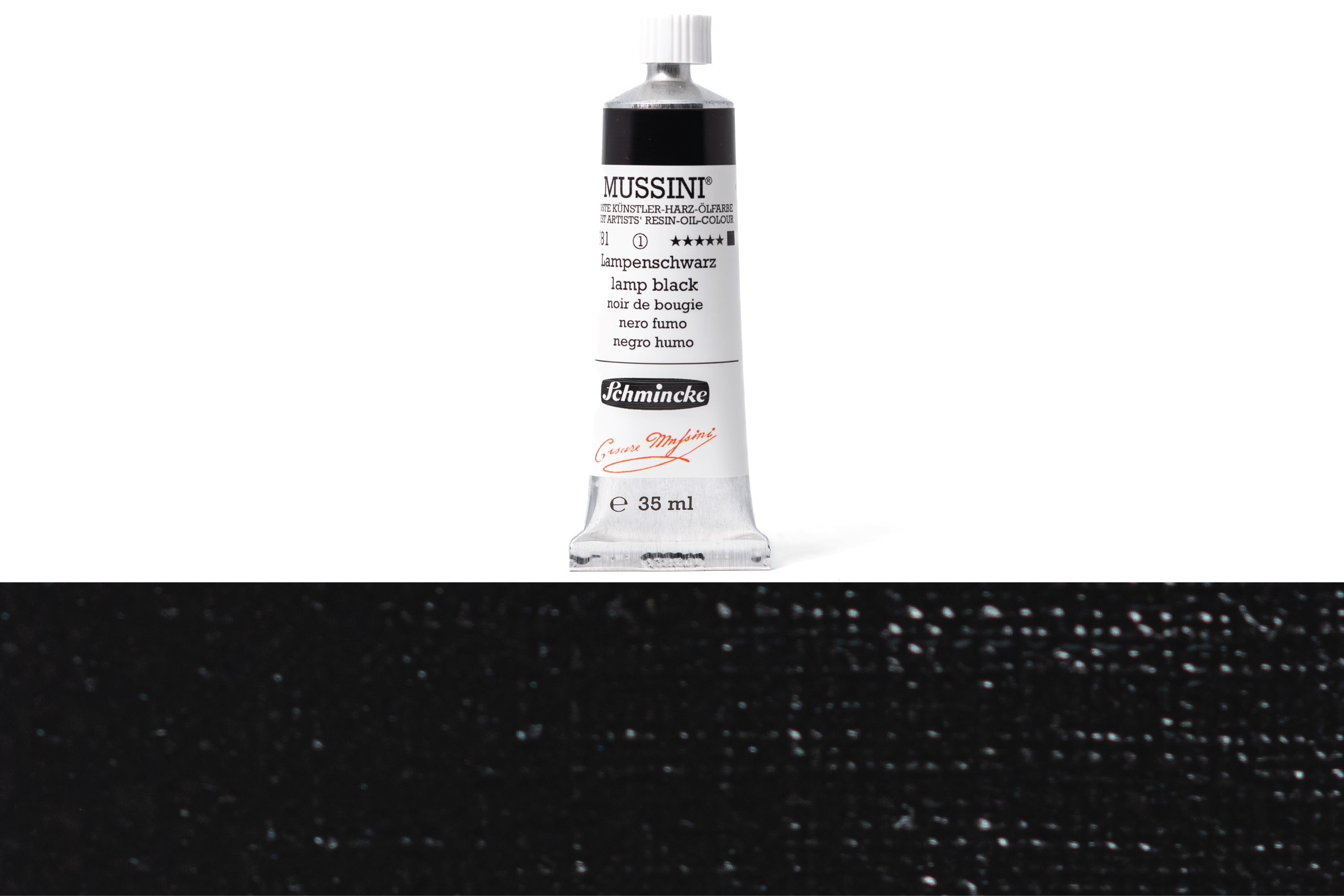 Schmincke - Mussini Oil Colors, 35 mL, #781 Lamp Black - St. Louis Art Supply