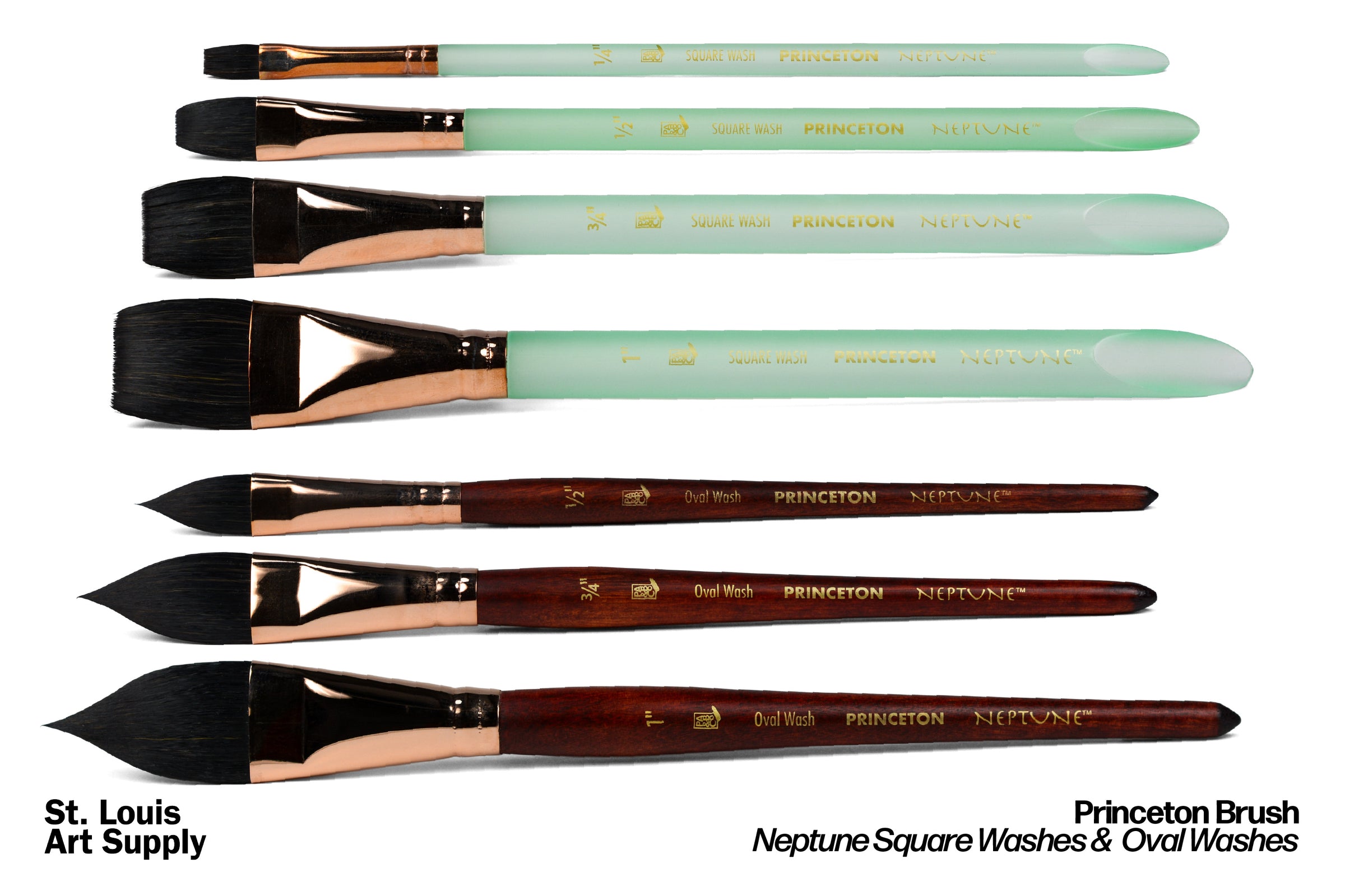 Princeton Brush Neptune Synthetic Squirrel Watercolor Brush, Round, 14