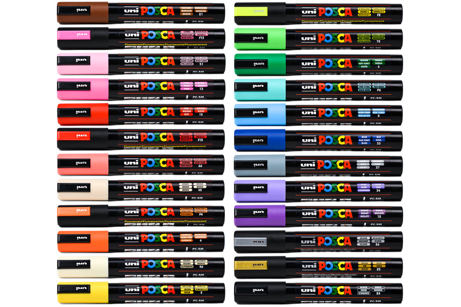 Uni POSCA Paint Markers, Cool Colors Set (PC-5M) – St. Louis Art Supply