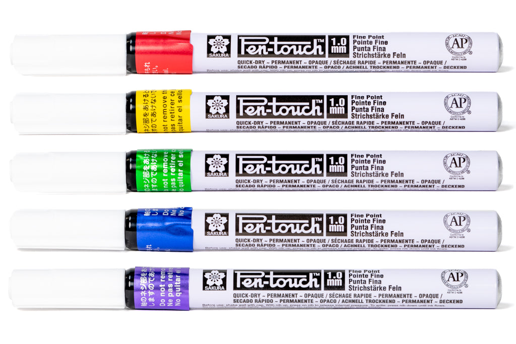 Sakura® PenTouch® Metallic Paint Markers (5-Pack), Labeling & Marking, Conservation Supplies, Preservation