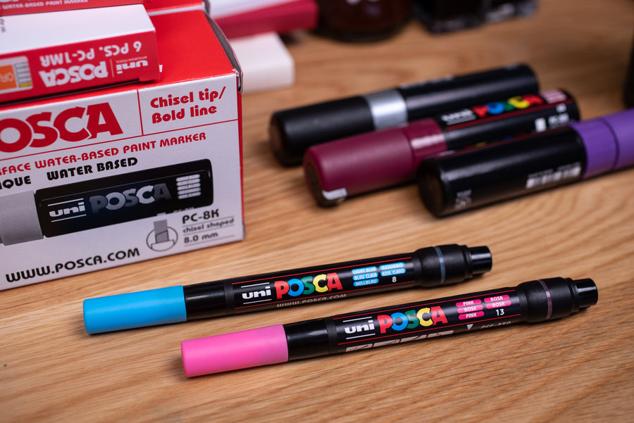 Posca PCF-350 Brush Tip Paint Marker, Red