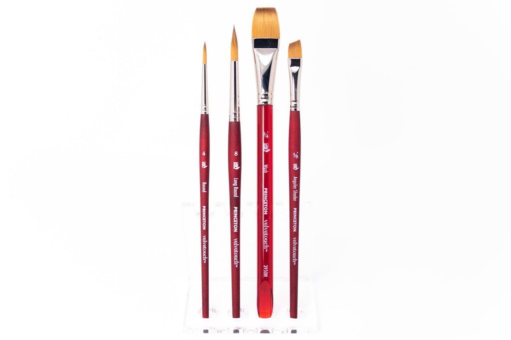 Princeton Velvetouch, Series 3950, Paint Brush Ideal for Multi-media  Projects Acrylic,Oil and Watercolor. Round