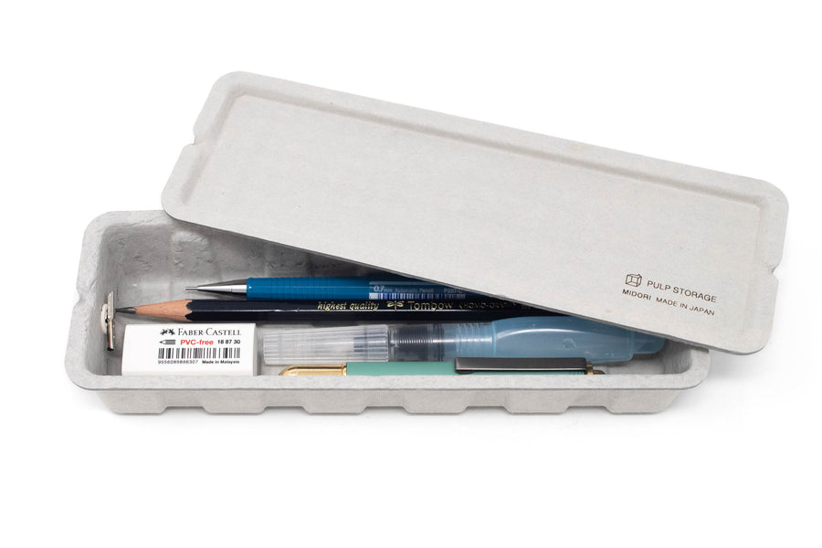 Midori - Pulp Storage Pen Case, Gray - St. Louis Art Supply