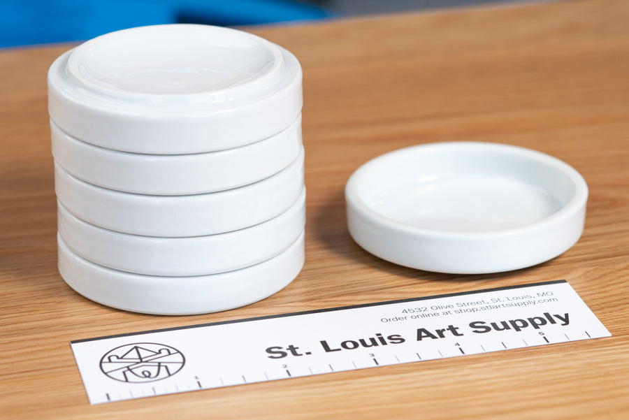 Jack Richeson & Co. - Mini Stacking Porcelain Palettes, Set of 6 - St. Louis Art Supply