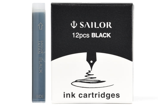 Sailor - Sailor Black Ink Cartridges, Box of 12 - St. Louis Art Supply
