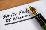 Fude DE Mannen Fountain Pen, Olive Green (55°)