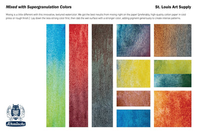 Schmincke - Supergranulation Watercolor Half Pan, #955 Deep Sea Black - St. Louis Art Supply