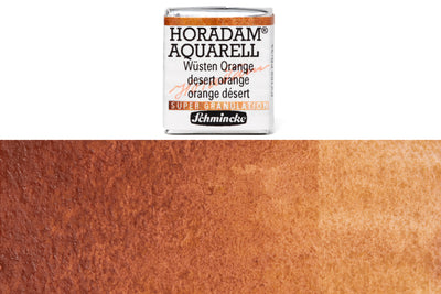 Schmincke - Supergranulation Watercolor Half Pan, #922 Desert Orange - St. Louis Art Supply