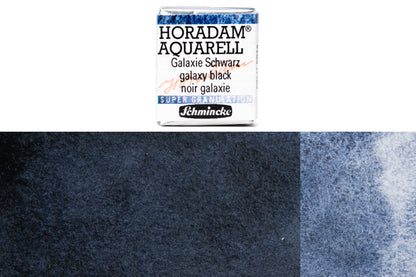 Schmincke - Supergranulation Watercolor Half Pan, #975 Galaxy Black - St. Louis Art Supply