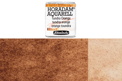 Schmincke - Supergranulation Watercolor Half Pan, #981 Tundra Orange - St. Louis Art Supply