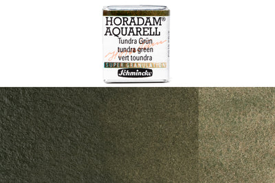 Schmincke - Supergranulation Watercolor Half Pan, #985 Tundra Green - St. Louis Art Supply