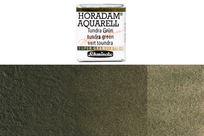Schmincke - Supergranulation Watercolor Half Pan, #985 Tundra Green - St. Louis Art Supply