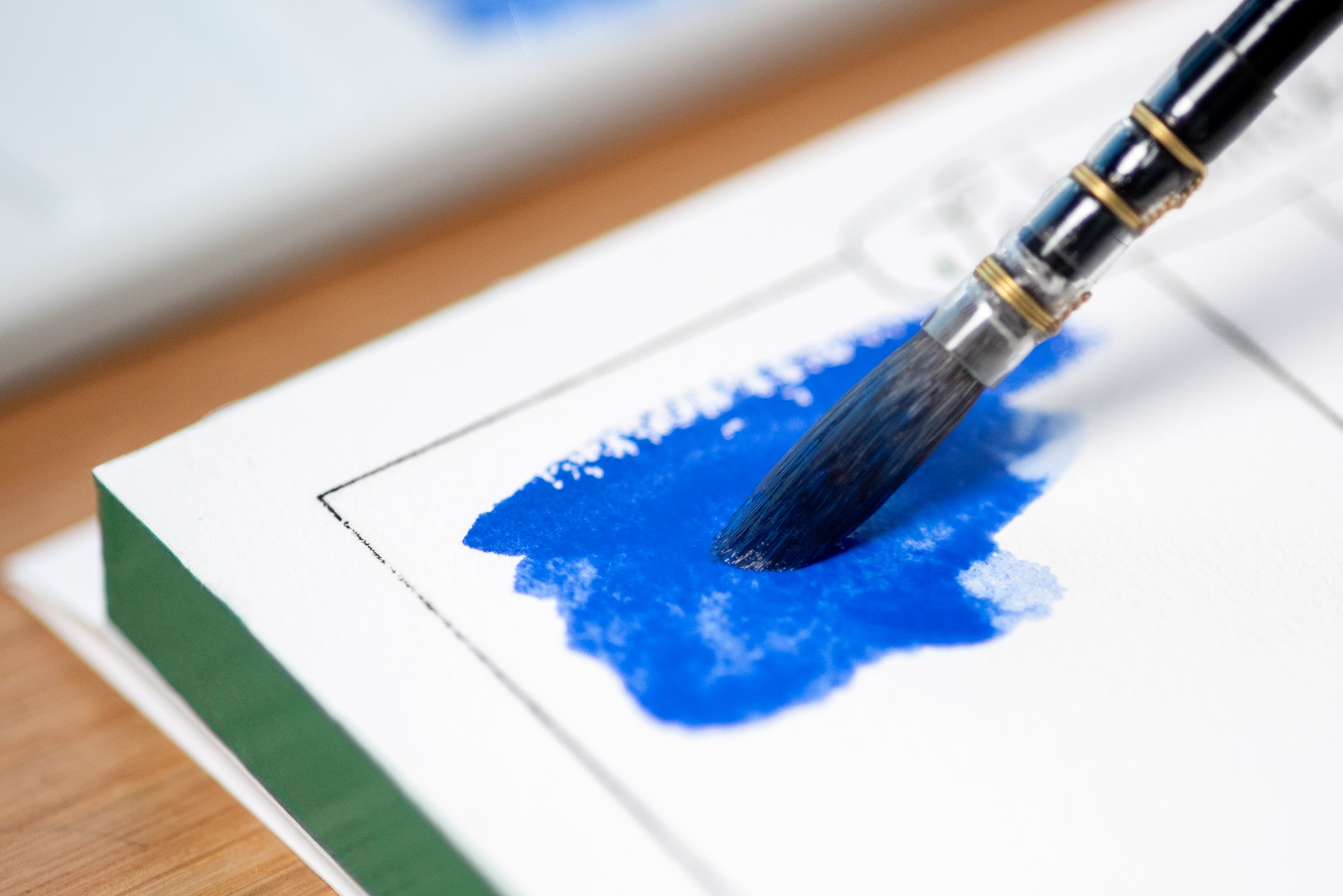 ink watercolor blue