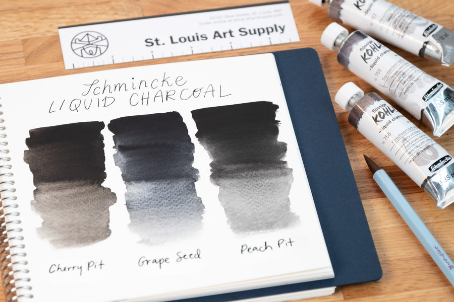 Schmincke - Liquid Charcoal, Grape Seed Black - St. Louis Art Supply