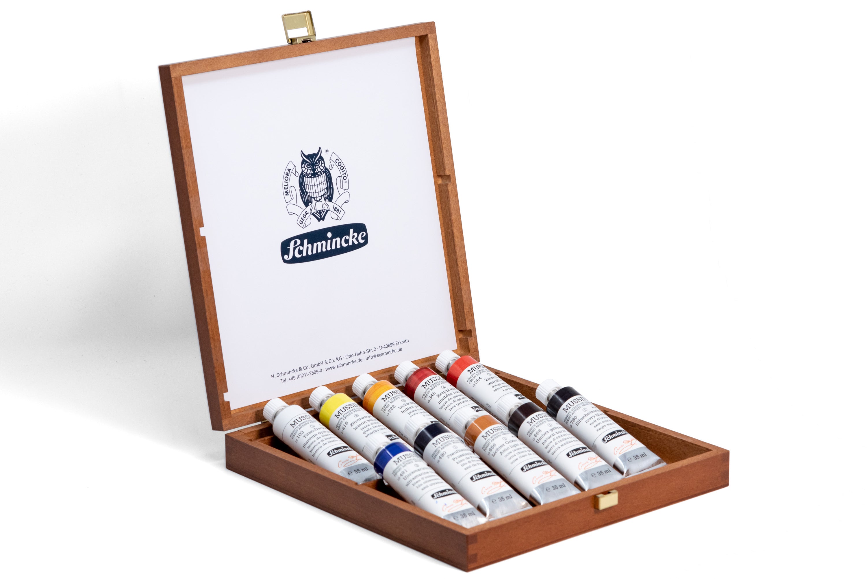 Schmincke Mussini Oil Colors, Wood Box Set of 10 – St. Louis Art