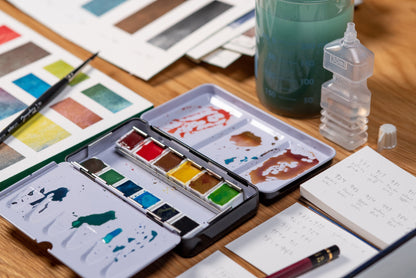 Schmincke - Supergranulation Watercolor Half Pan, #975 Galaxy Black - St. Louis Art Supply