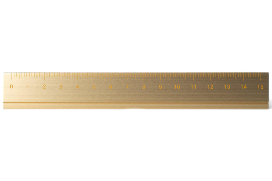 SLIP-ON - Aluminum Ruler, 15 cm, Gold - St. Louis Art Supply