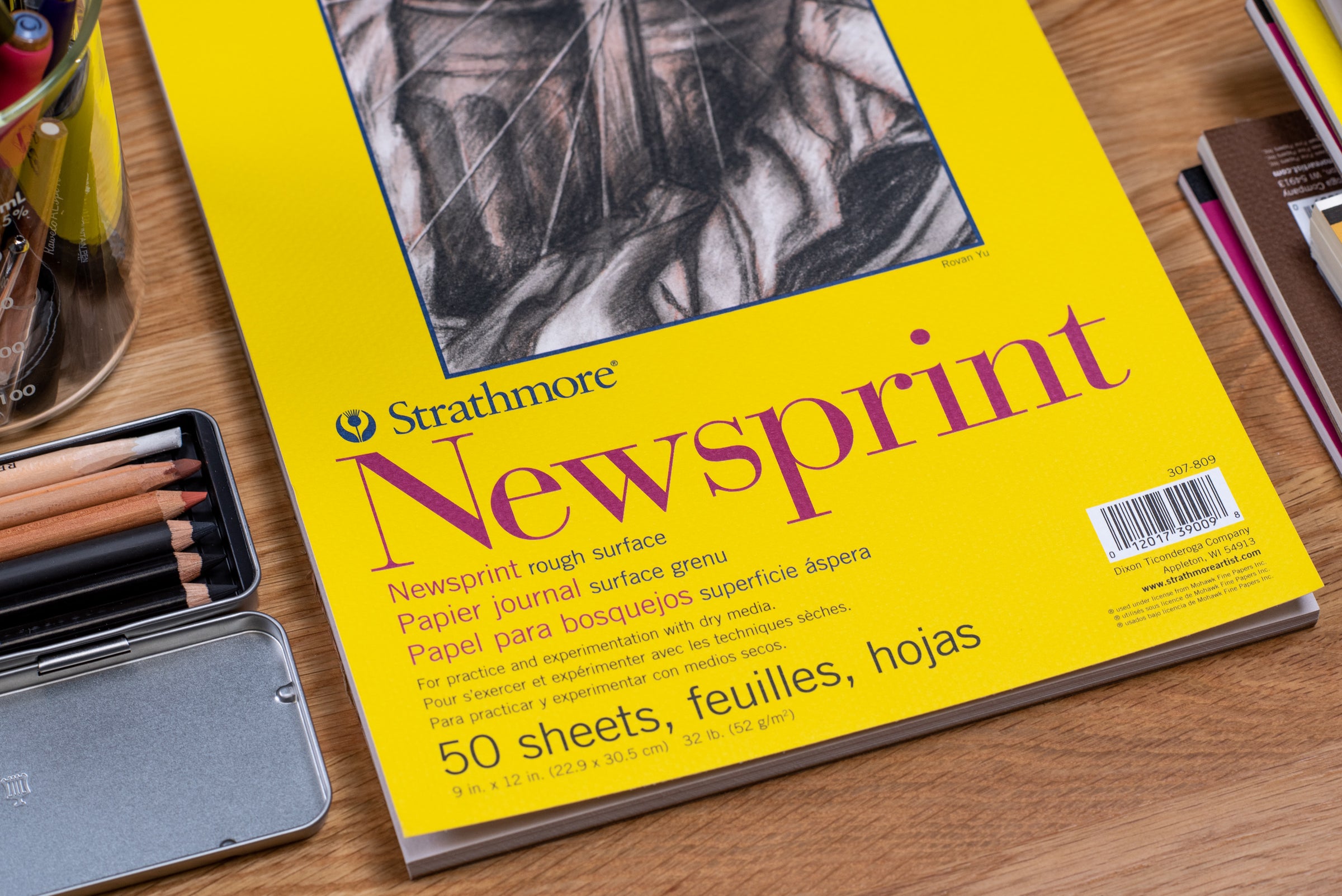 Strathmore 300 Series Newsprint Pad, 18x24, 50 Sheets, White